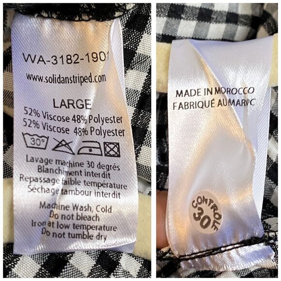 Solid & Striped Gingham Daisy Cut-out Dress Size L, New, Black/White - Picture 6 of 16